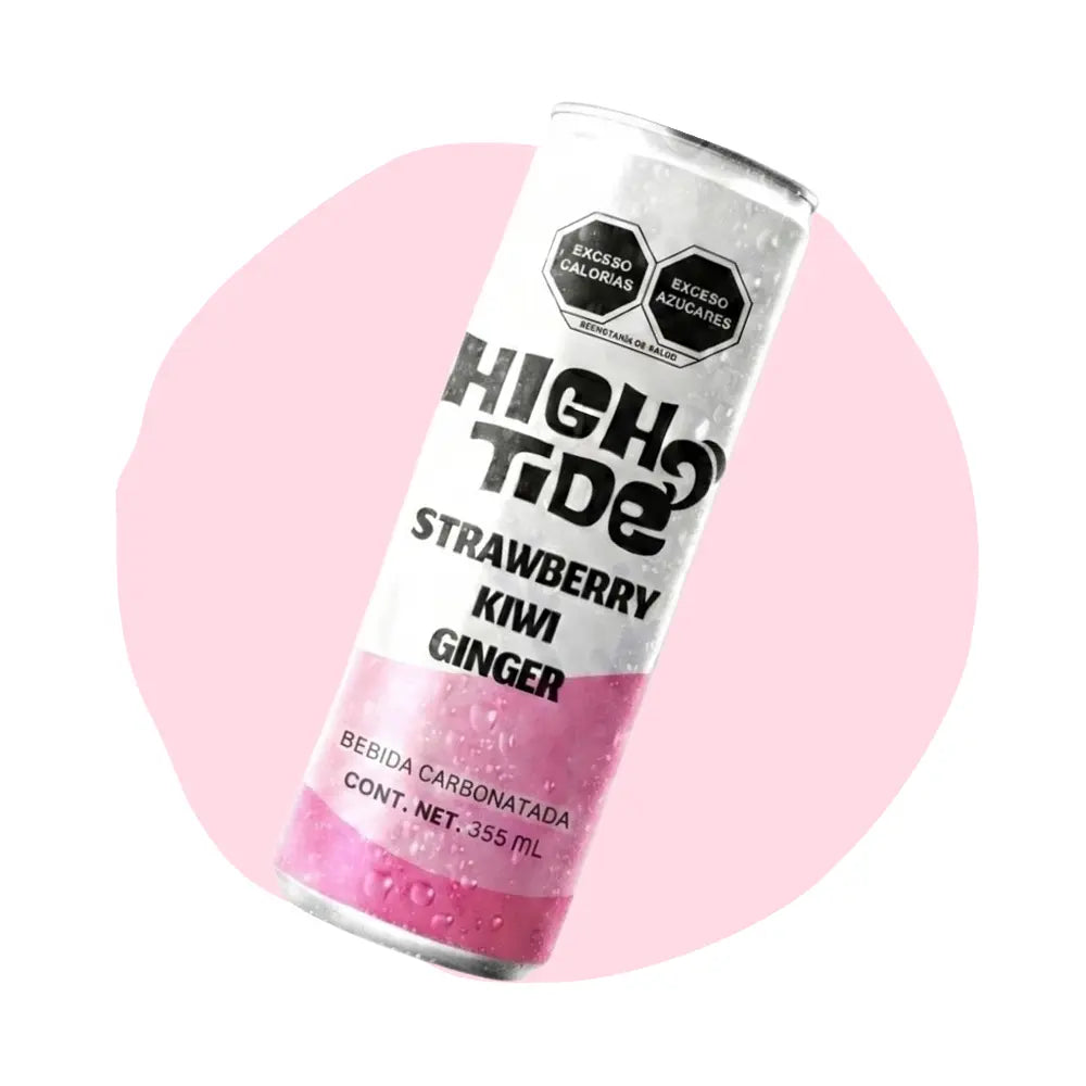 Bebida infusionada High Tide sabor fresa (strawberry) lata de 355ml.