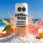 Bebida infusionada High Tide sabor mandarina (tangerine) lata de 355ml.