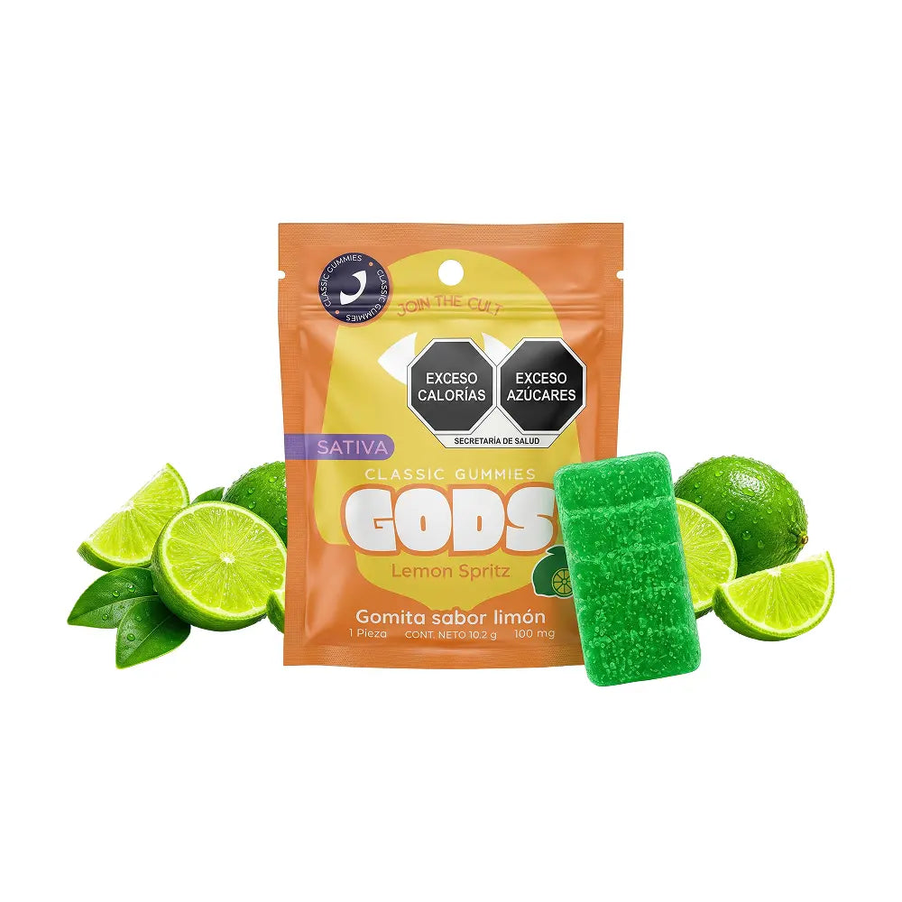 Gomita Stach Gods sabor Lemon Spritz paquete de 1 pieza, con 100mg.